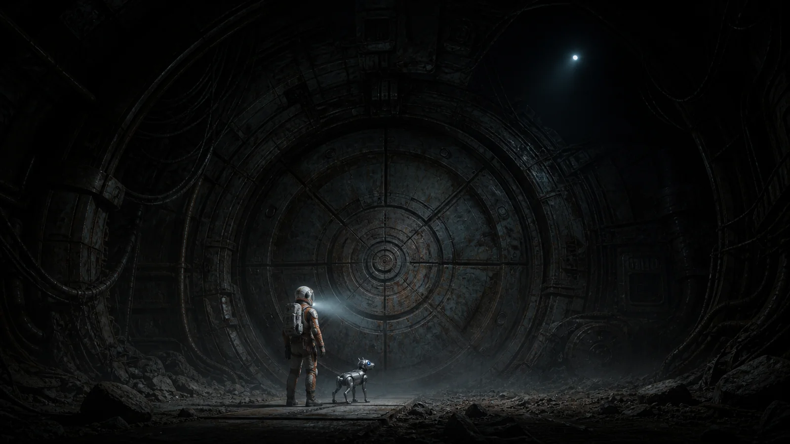 Matt entering the hidden chamber beneath Meridiani in Episode 22, He Was Never Alone